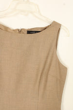 Anne Klein Vintage Wool Blend Tan Pencil Dress | 12 Petite