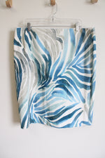 Lafayette 148 New York Blue Patterned Skirt | 16