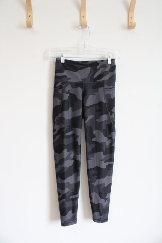 Old Navy Active Powersoft High Rise Gray & Black Camo Athletic Leggings | S