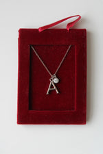 "A" Silver Initial Necklace
