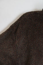 Woolrich Speckled Black, Brown and Green Quarter Zip Sherpa Pullover | L