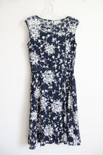 Candalate Navy & White Floral Lace Dress | S