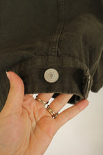 LFTDNM Olive Green Distressed Denim Jacket | L