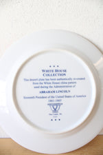 Abraham Lincoln White House Dessert Collection Plate