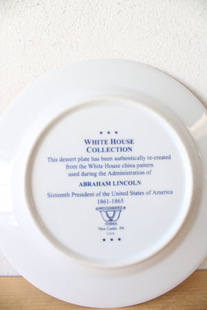 Abraham Lincoln White House Dessert Collection Plate