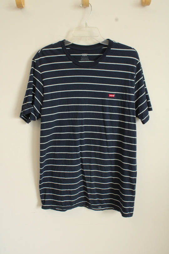 Levi's Navy Blue Striped Tee | M