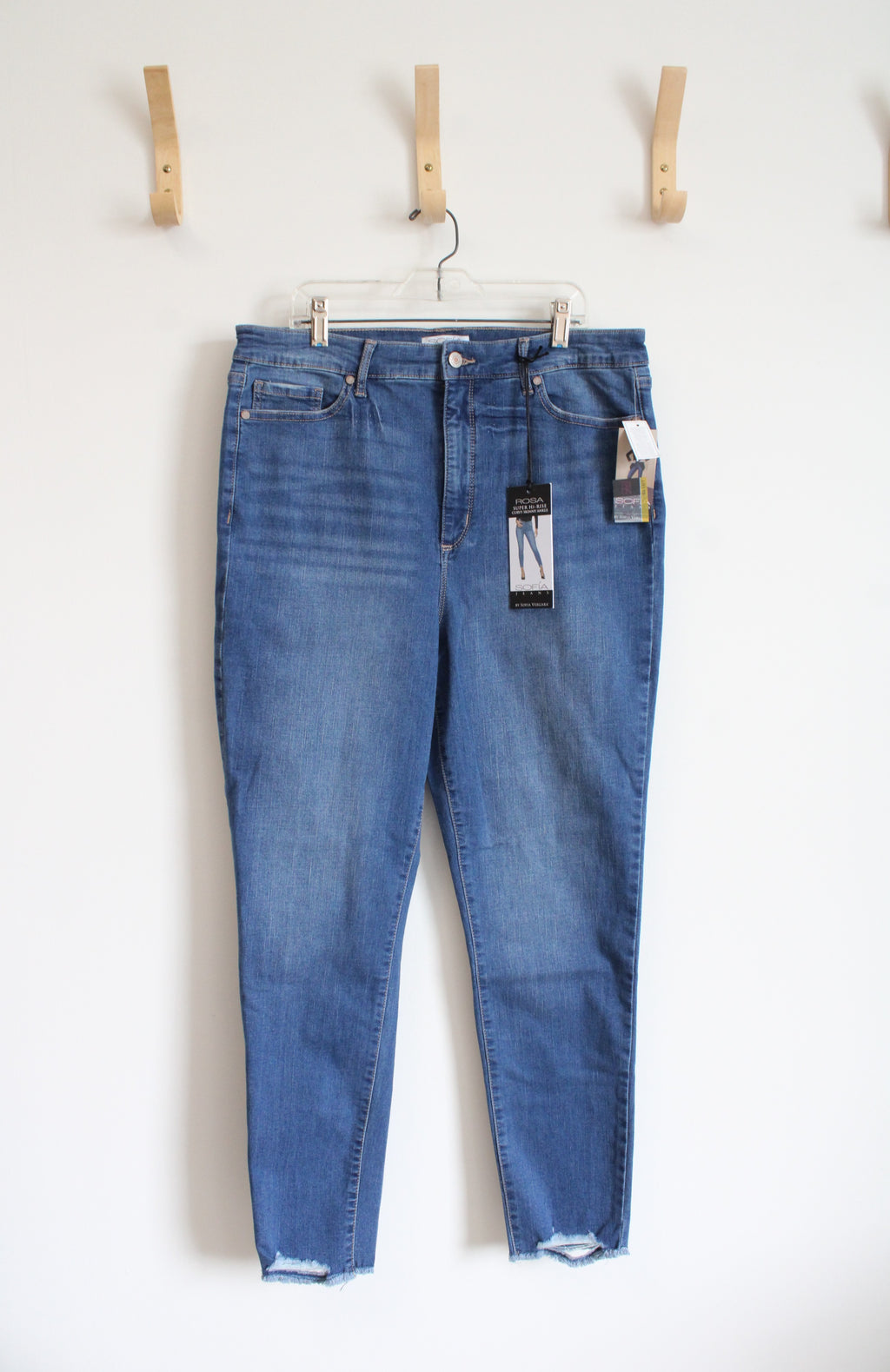 NEW Sofia Vergara Rosa Super Hi-Rise Curvy Skinny Ankle Jeans | 14