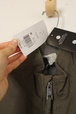 NEW Ocean Coast Olive Green Canvas Fleece Lined Vest | L