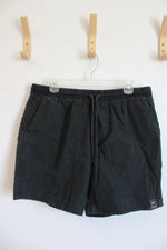 NEW No Boundaries Black Drawstring Shorts with Elastic Waistband | M