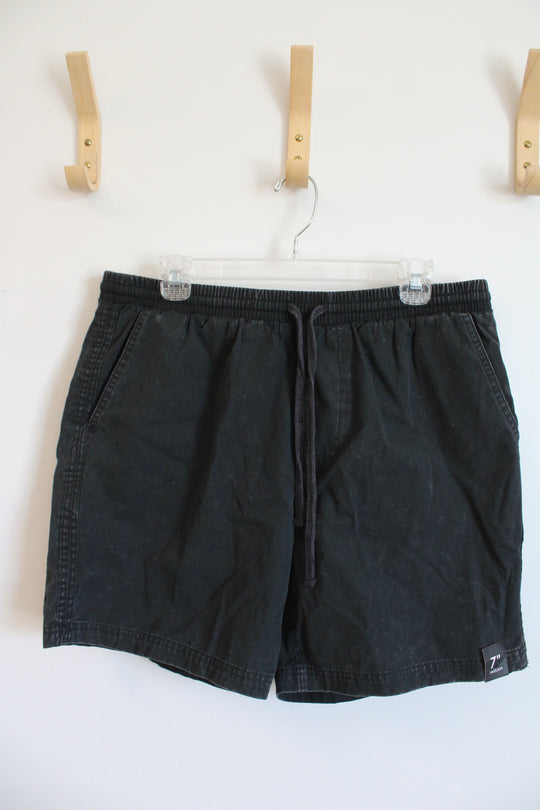 NEW No Boundaries Black Drawstring Shorts with Elastic Waistband | M