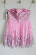 NEW Alyce Paris Pink Strapless Glitter Tulle 3510 Dress | 12
