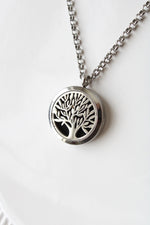 Silver Tree Locket Necklace