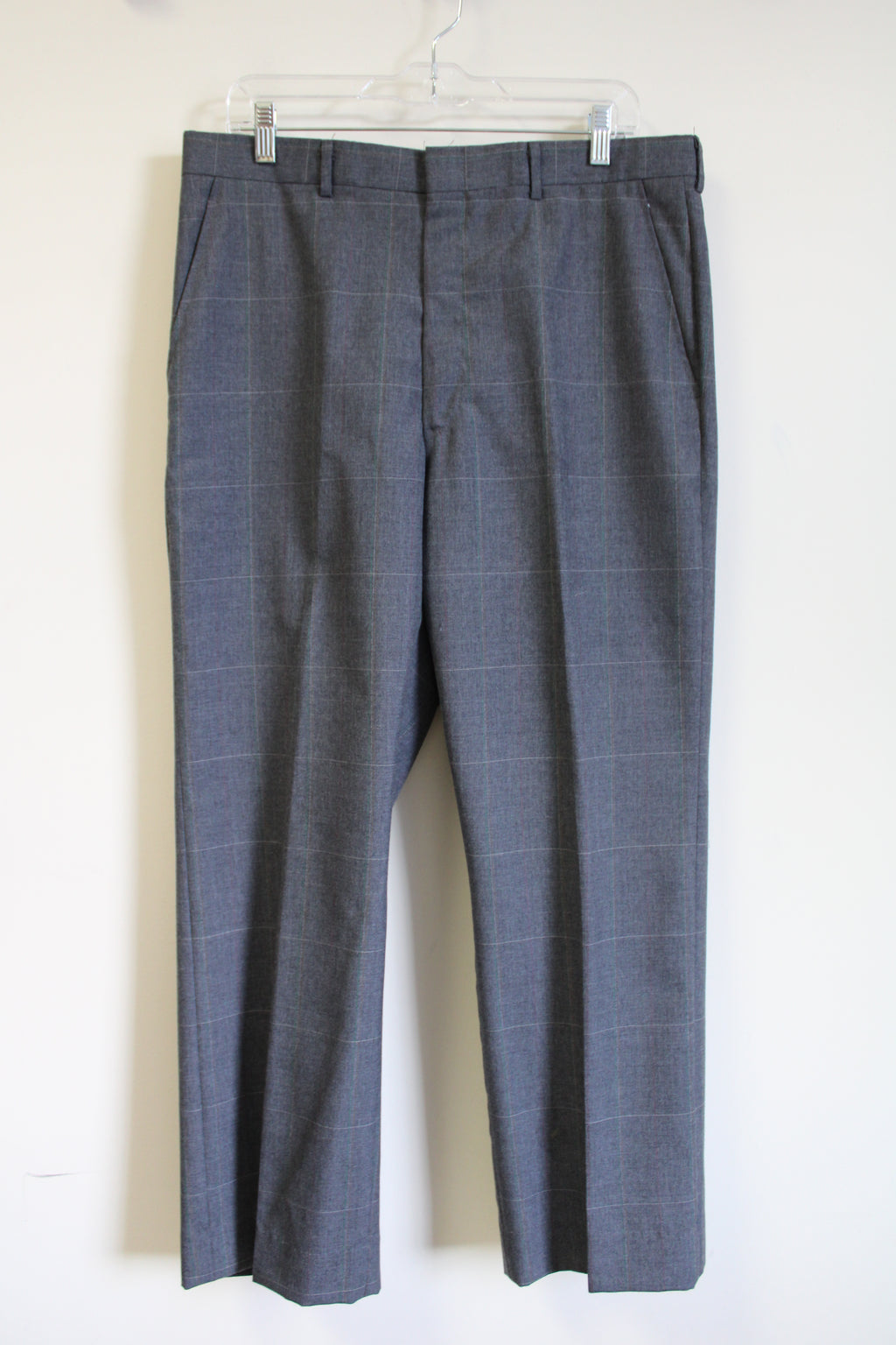 Eagle Clothes Gray Windowpane Pant | 36X28
