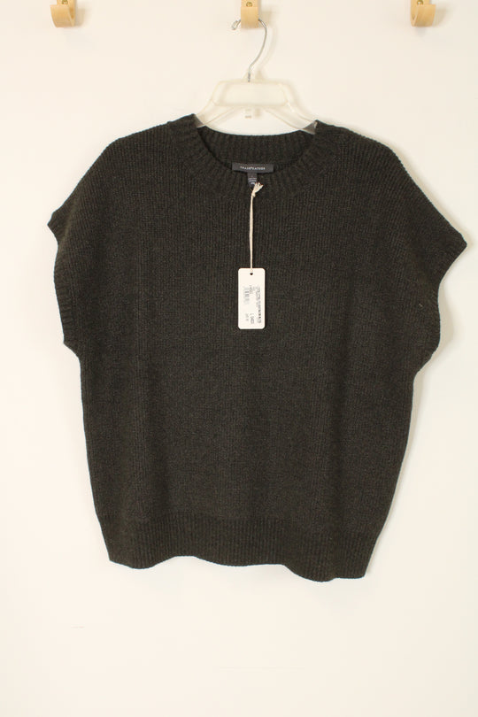 NEW Grade & Gather Charcoal Gray Knit Sweater Top | L