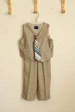 Great Guy Tan Vest and Pants Suit Set size 4T
