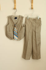 Great Guy Tan Vest and Pants Suit Set size 4T