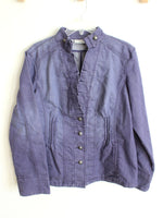 NEW Chico's Platinum Purple Denim Jacket | 2 (L)