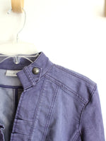NEW Chico's Platinum Purple Denim Jacket | 2 (L)