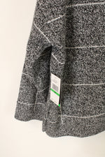 NEW Zoe + Phoebe Black Heathered Windowpane Mock Neck Sweater | 3X