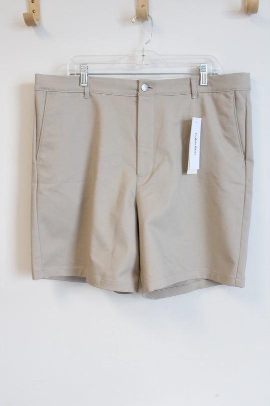 NEW Calvin Klein Tan 7" Shorts | 38W