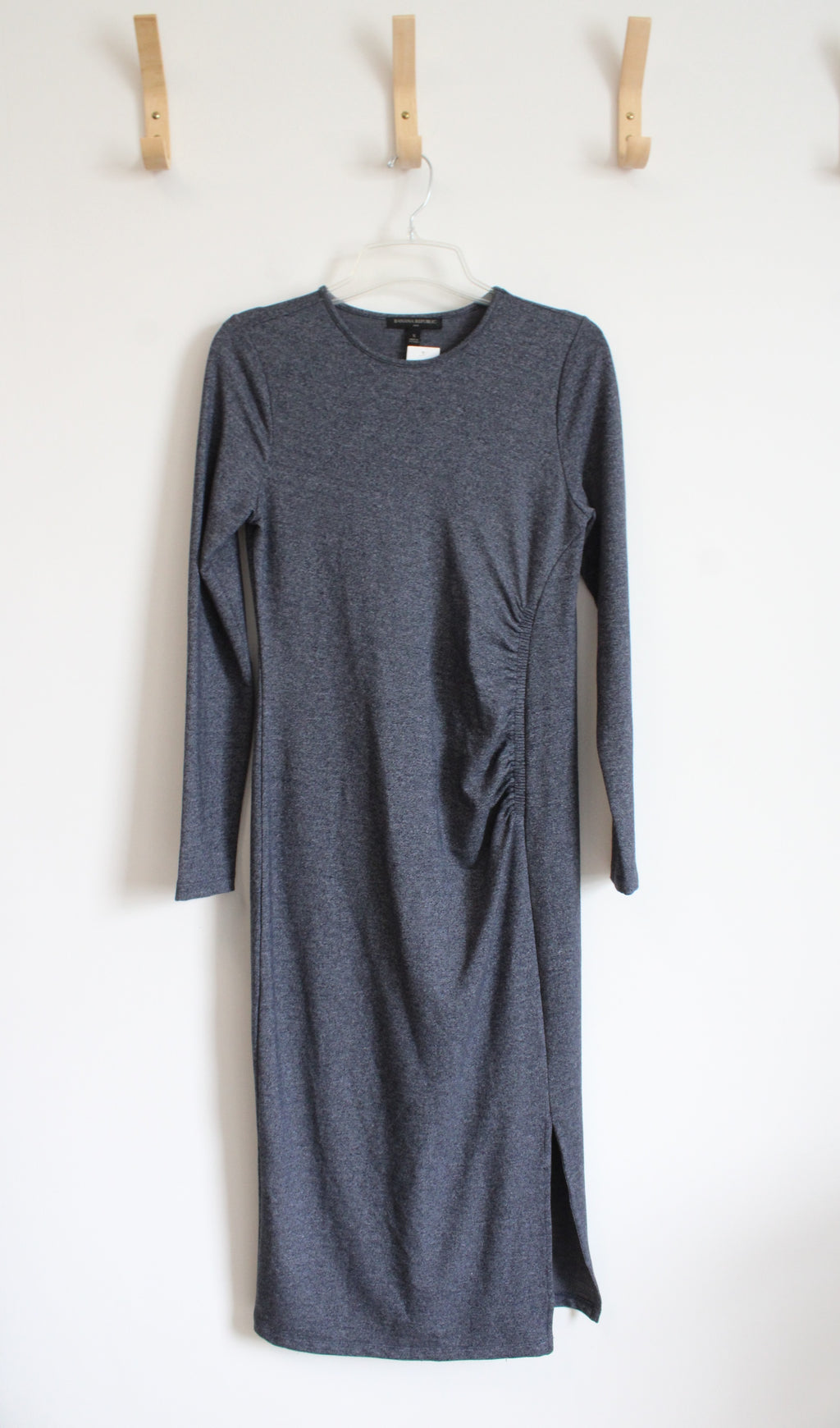 NEW Banana Republic Blue Ruched Knit Dress | S
