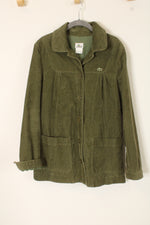 Lacoste Olive Green Corduroy Peacoat | 38