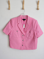 NEW Talbots Pink Tweed Short Sleeve Blazer | 16