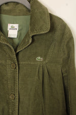 Lacoste Olive Green Corduroy Peacoat | 38