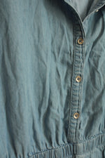 Calvin Klein Girl's Denim Layered Ruffle Dress | 12/14