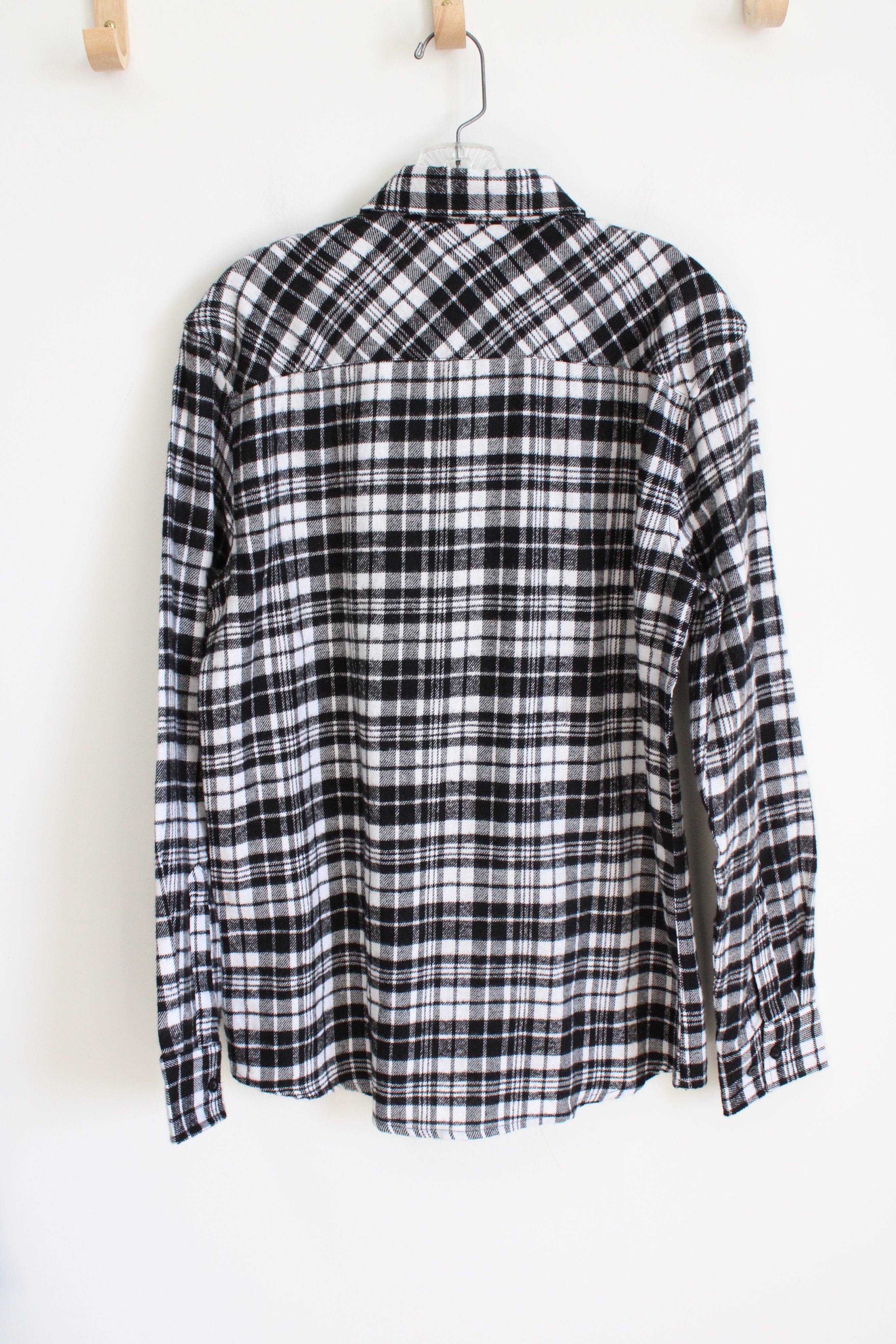 Rudolph Sportswear Black White Flannel Shirt | M