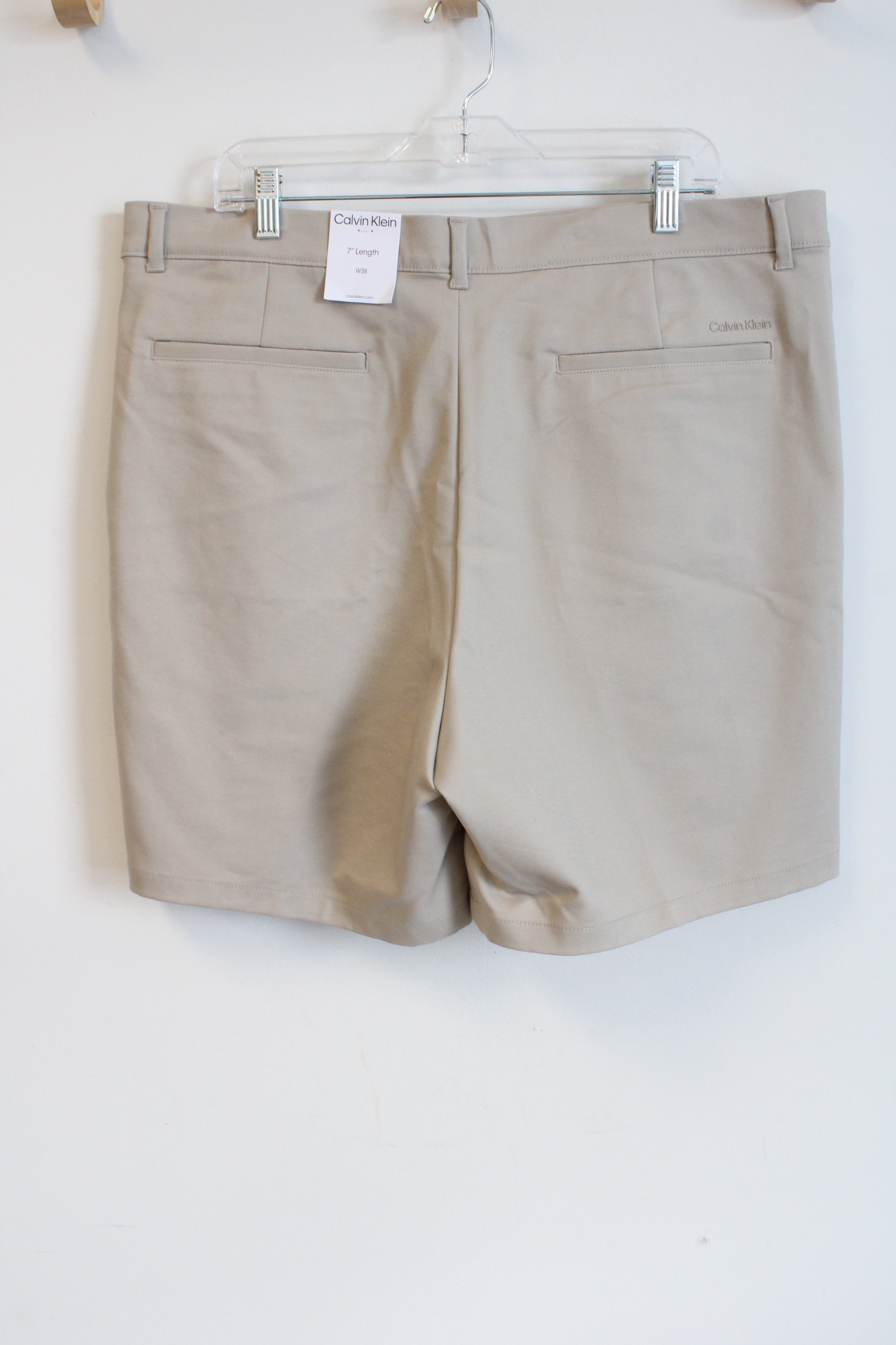 NEW Calvin Klein Tan 7" Shorts | 38W