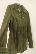 Lacoste Olive Green Corduroy Peacoat | 38