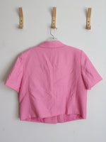 NEW Talbots Pink Tweed Short Sleeve Blazer | 16