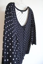 Talbots Black & White Button Down Cardigan | L