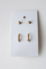 Gold Tone Earrings | Set Of 2