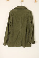 Lacoste Olive Green Corduroy Peacoat | 38