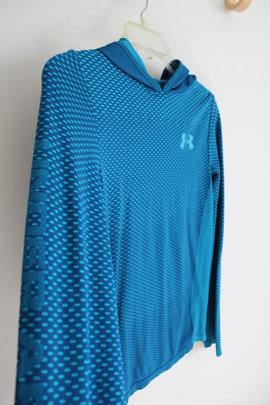 Under Armour Blue Patterned Lightweight Hoodie | Youth XL