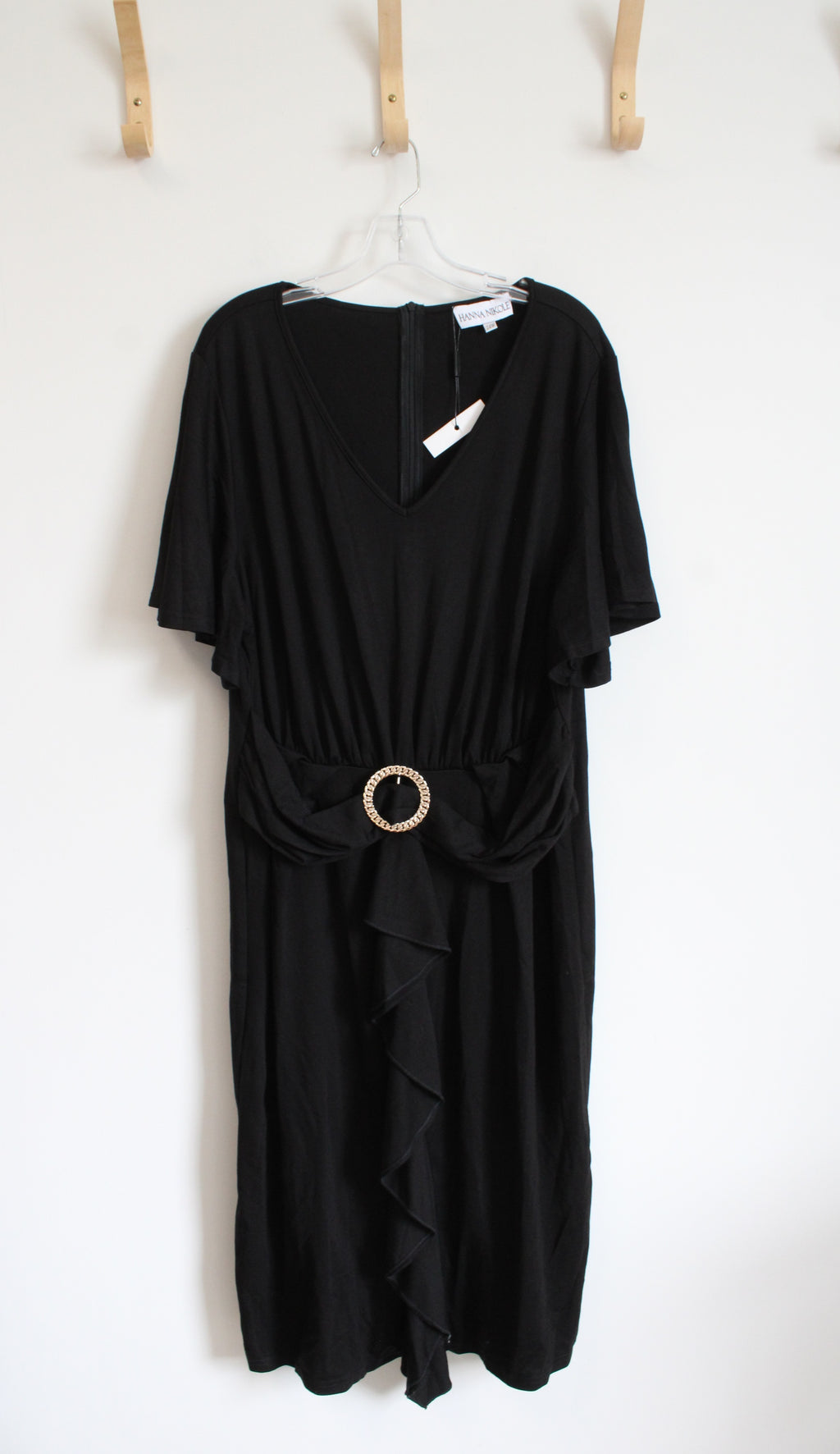 NEW Hanna Nikole Black Belted Dress | 24W