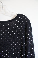 Talbots Black & White Button Down Cardigan | L