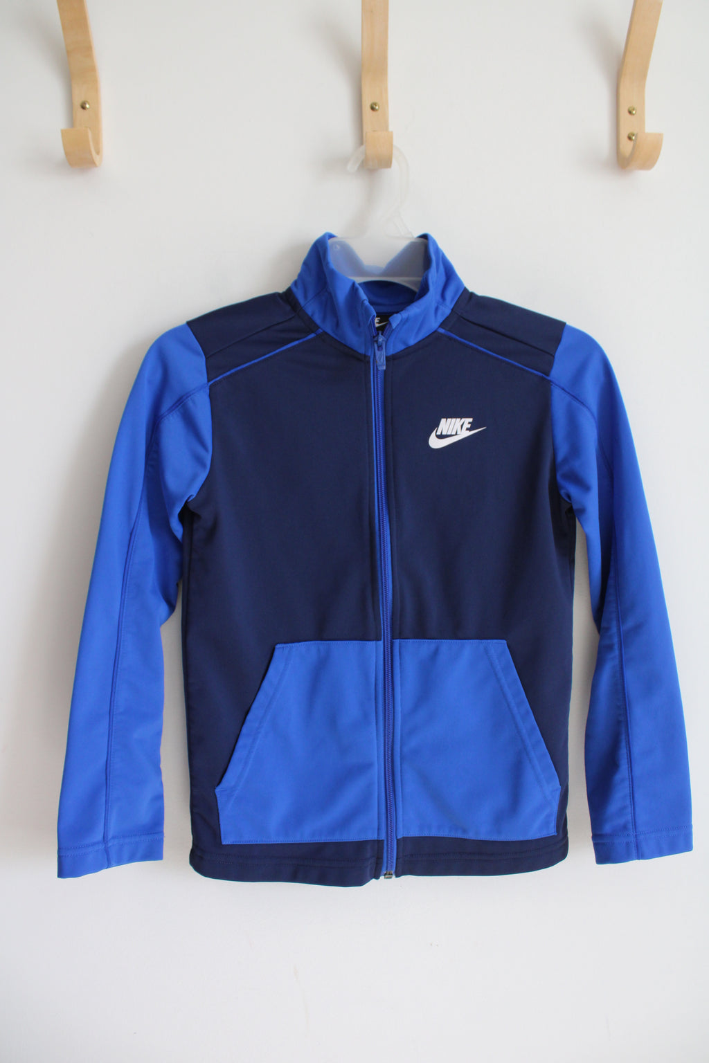 Nike Standard Fit Navy & Blue Full Zip Jacket | Youth S