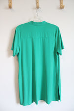Susan Graver Green Open Cardigan | M