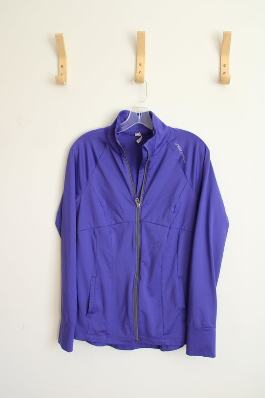 Under Armour Fitted Purple Full Zip Running Jacket | M