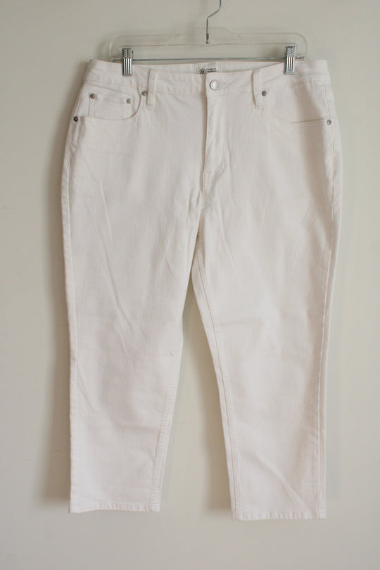 Candace Cameron Bure White Capri Jeans | 14