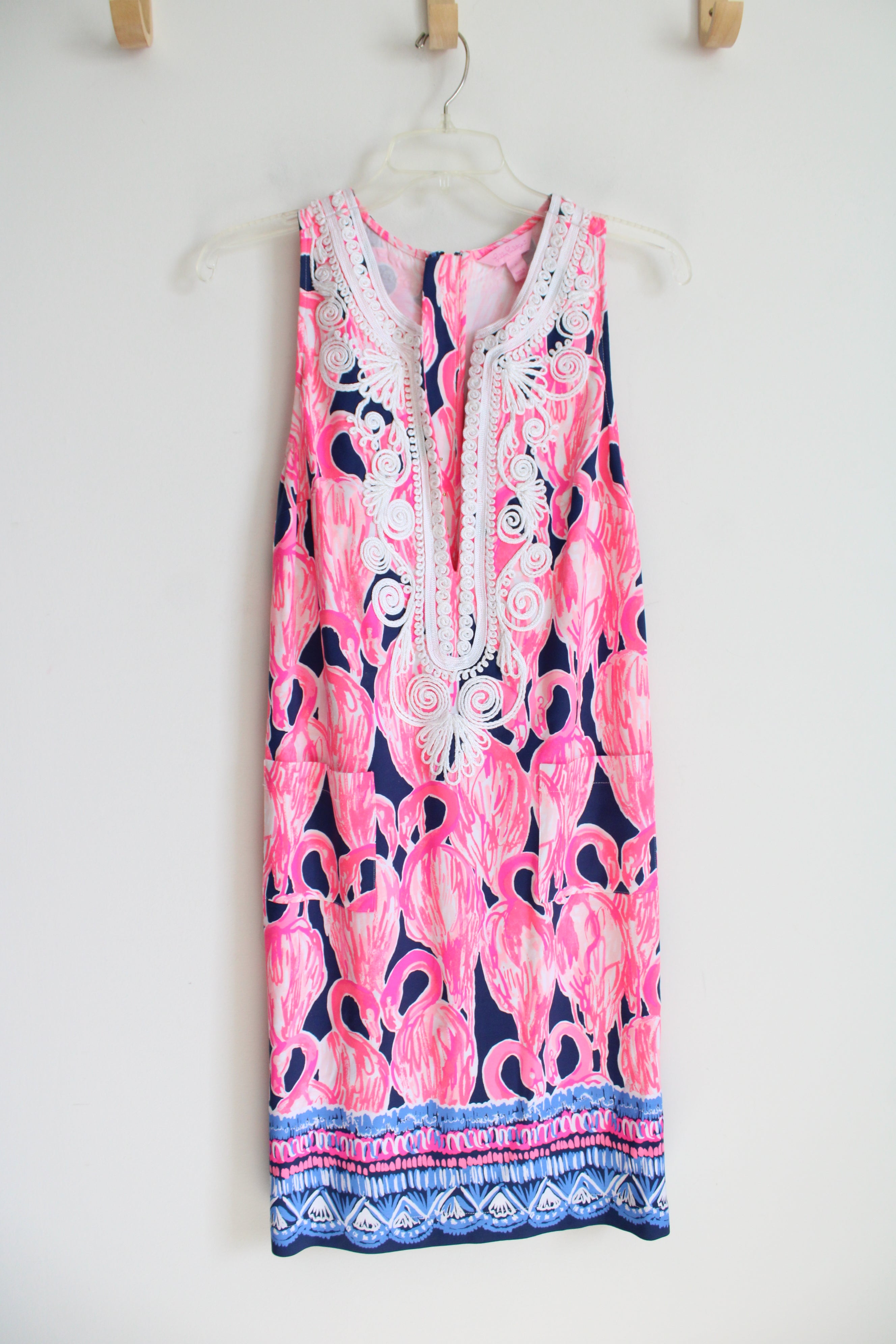 Lilly Pulitzer Carlotta High Tide Flamingo Dress | 0
