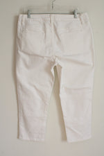 Candace Cameron Bure White Capri Jeans | 14