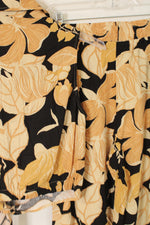 Rachel Zoe Black & Orange Tropical Print Linen Blend Set | L