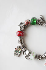 Silver Mother's Day Flower Garden Theme Charm Bracelet
