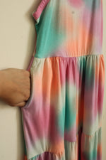 Cat & Jack Pastel Layered Tie-dye Maxi Dress | 10/12