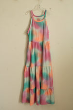 Cat & Jack Pastel Layered Tie-dye Maxi Dress | 10/12