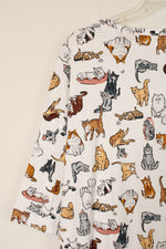 NEW Vera Bradley A Cat's Life Cream Cotton Henley Night Dress | 2XL